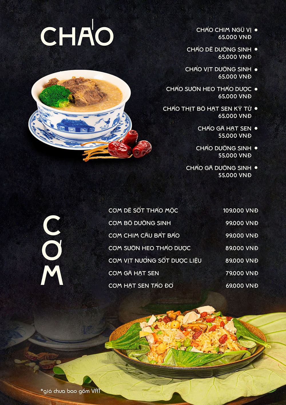 CÁC MÓN CHÁO + CƠM