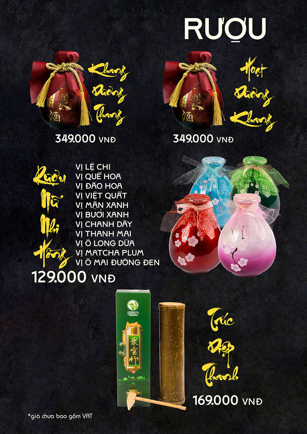 MENU RƯỢU